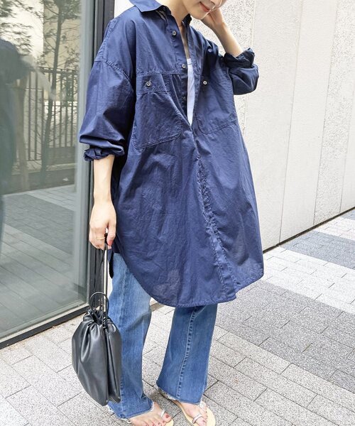 「Spick & Span」 長袖シャツ FREE ネイビー レディース