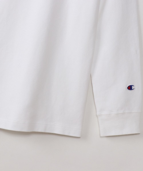 「Champion」 長袖Tシャツ MEDIUM ネイビー メンズ