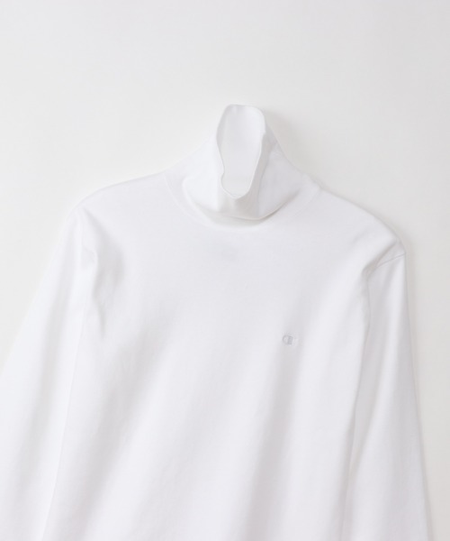 「Champion」 長袖Tシャツ MEDIUM ネイビー メンズ