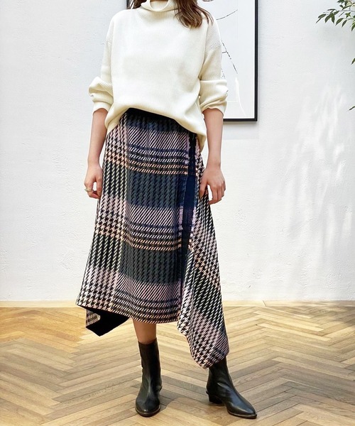 ESTNATIONエストネーションのカシミヤ100%タートルネックニットセーター ESTNATION（エストネーション） タートルネックニット FREE ホワイト