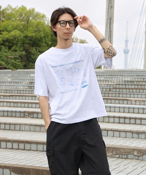 「FFEIN」 半袖Tシャツ SMALL アッシュグレー メンズ