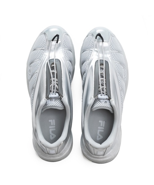 「FILA」 ローカットスニーカー 24.5cm シルバー レディース