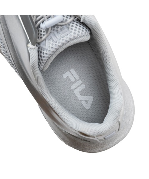 「FILA」 ローカットスニーカー 24.5cm シルバー レディース
