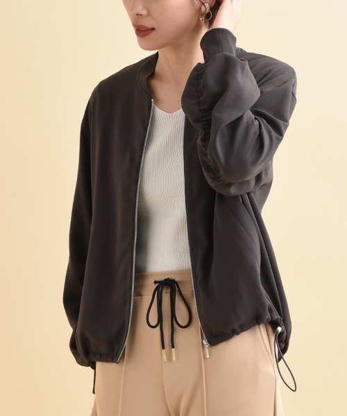 「actuel」 「INTERPLANET」ジップアップブルゾン FREE オフホワイト レディース_画像9