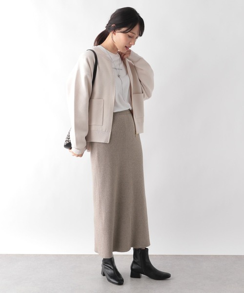「GLOBAL WORK」 ニットスカート MEDIUM オリーブ レディース_画像6
