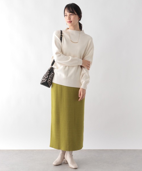 「GLOBAL WORK」 ニットスカート MEDIUM オリーブ レディース_画像9
