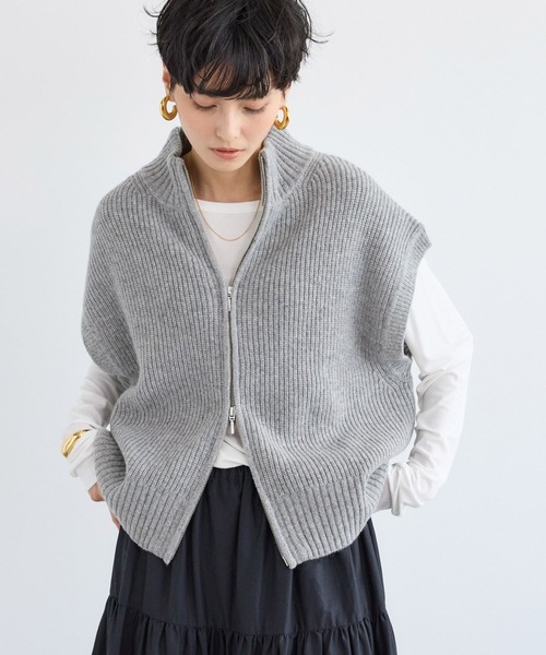 バンヤードストーム　FOXカシミヤベスト グレー　新品未使用 BARNYARDSTORM（バンヤードストーム） ベスト ジレ BARNYARDSTORM