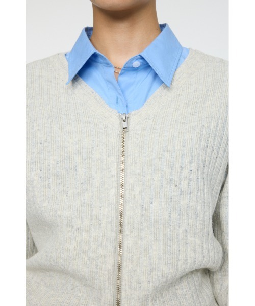 MOUSSY（マウジー） カーディガン 「25年AW新作」ZIP UP KNIT