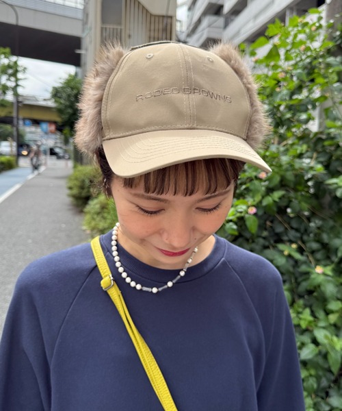 値下 希少全面リアルラビットファー アビエーターキャップrodeo crowns