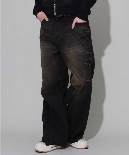 SEQUENZE ジーンズ 「SEQUENZ/シークエンズ」OVERDYED PINCH CARVE