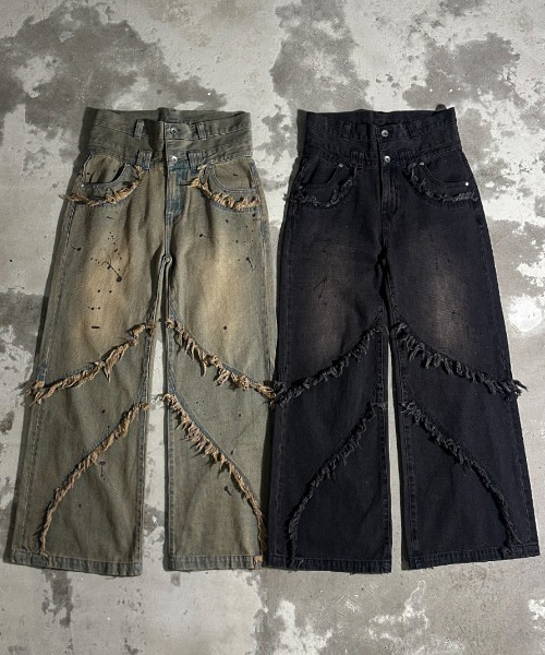 A'gem 9（エージェムナイン） ワイドパンツ ジーンズ A'GEM/9 × .kom