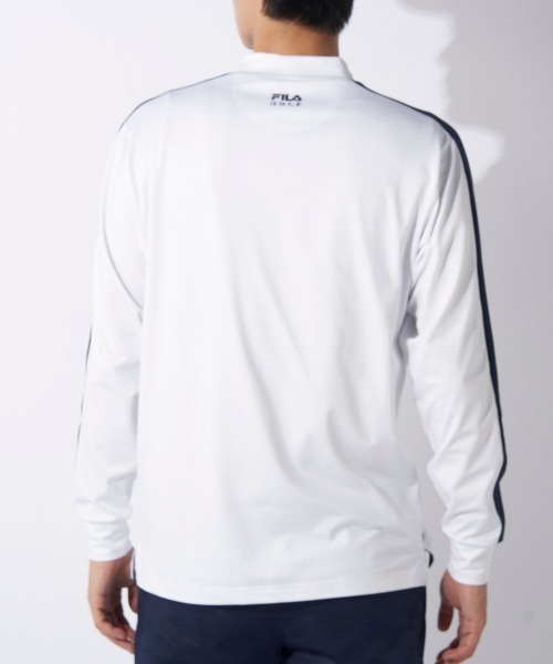 FILA GOLF シャツ 「FILAGOLF/フィラゴルフ」プリント裏起毛長袖モック