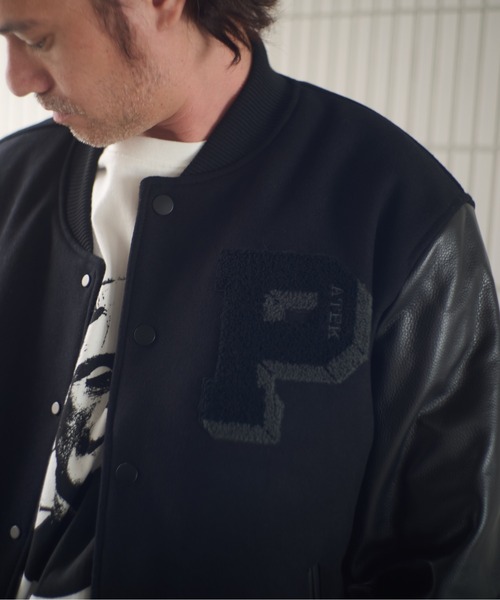 【アダムパテック】 looose award jacket スタジャン アダムパテック】 looose award jacket スタジャン - メルカリ