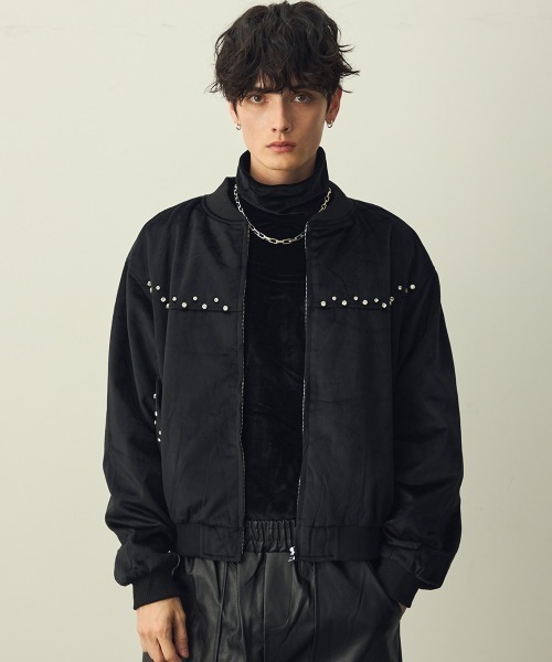 Shoowtime（ショウタイム） ブルゾン アウター Studded Velour Blouson