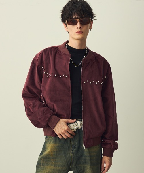 Shoowtime（ショウタイム） ブルゾン アウター Studded Velour Blouson