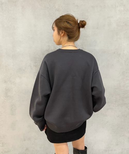 「WHO'S WHO gallery」 「blessyou」長袖ニット FREE チャコールグレー メンズ_画像4