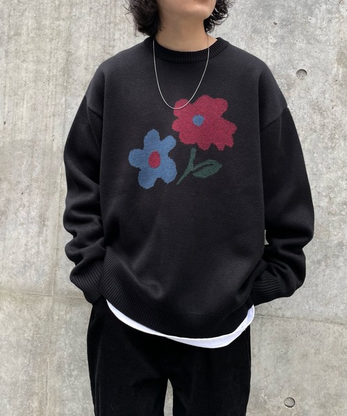 「WHO'S WHO gallery」 「blessyou」長袖ニット FREE チャコールグレー メンズ_画像5