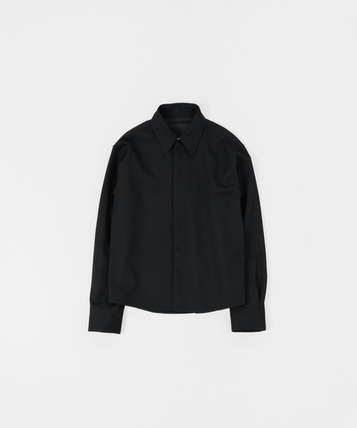 LAPIIS シャツ HEAVY WOOL GABARDINE SHORT SHIRT JACKET メンズ