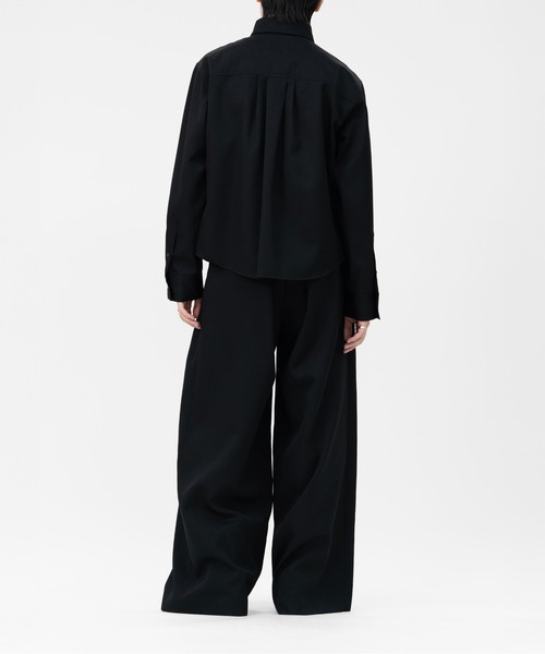 LAPIIS シャツ HEAVY WOOL GABARDINE SHORT SHIRT JACKET メンズ