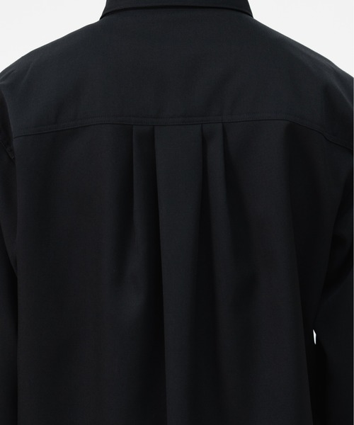 LAPIIS シャツ HEAVY WOOL GABARDINE SHORT SHIRT JACKET メンズ