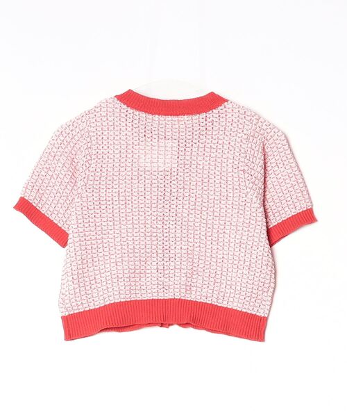 「CALNAMUR」 ニットカーディガン FREE レッド レディース_画像2