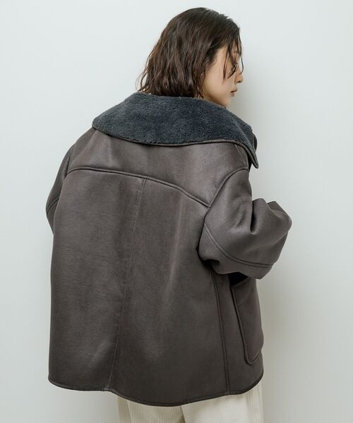 Green Parks（グリーンパークス） ムートンコート ボアコート フェイク