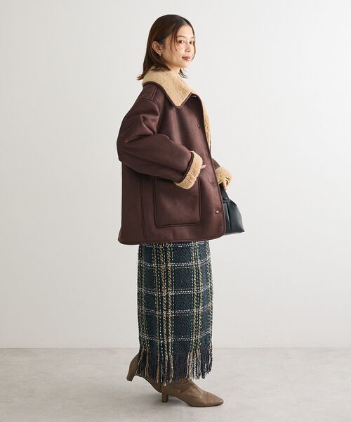 今週のみ6500円☆PLST☆フェイクムートンノーカラーコート URBAN RESEARCH（アーバンリサーチ）の「Sonny Label ノーカラー