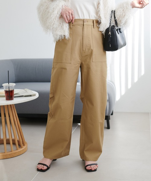 「DISCOAT」 パンツ MEDIUM ベージュ レディース_画像7