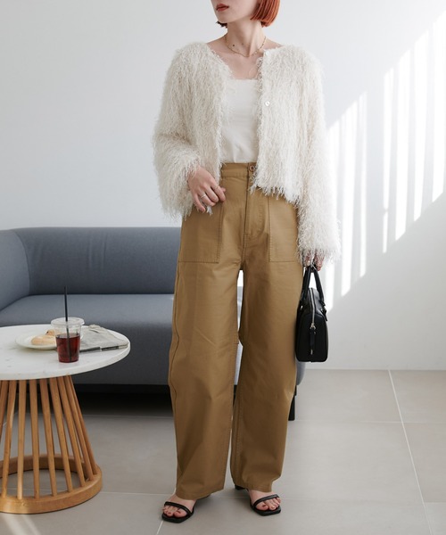 「DISCOAT」 パンツ MEDIUM ベージュ レディース_画像10
