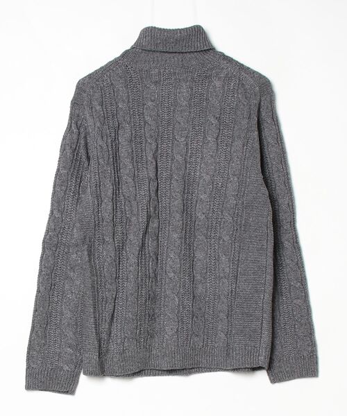 「NANO universe」 タートルネックニット MEDIUM グレー メンズ_画像2