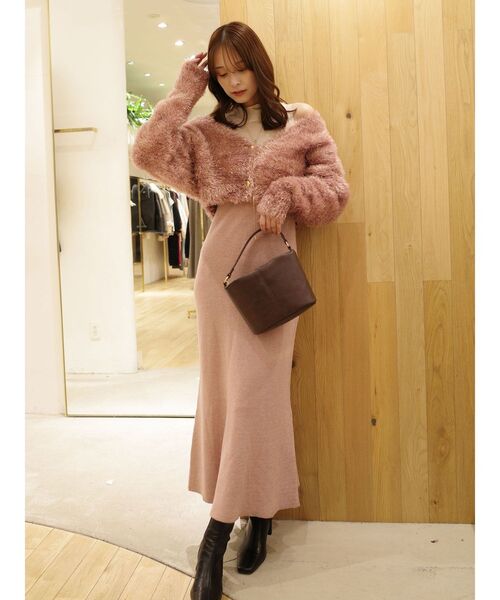 LAGUNAMOON（ラグナムーン） ワンピース ラメフェザーカーデセット