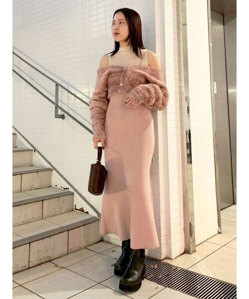 LAGUNAMOON（ラグナムーン） ワンピース ラメフェザーカーデセット