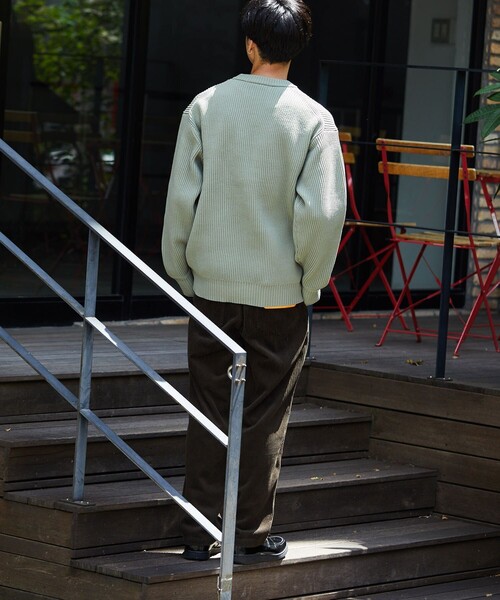 「FREAK'S STORE」 長袖ニット SMALL グリーン メンズの画像3