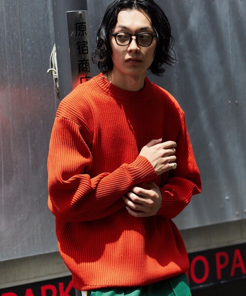「FREAK'S STORE」 長袖ニット SMALL グリーン メンズの画像4