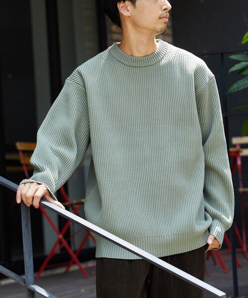「FREAK'S STORE」 長袖ニット SMALL グリーン メンズの画像7
