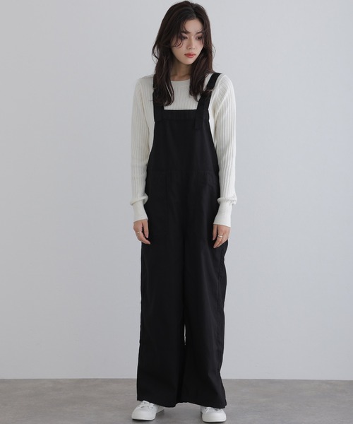 「ElegChic」 「LARU」オーバーオール M カーキ レディース_画像2