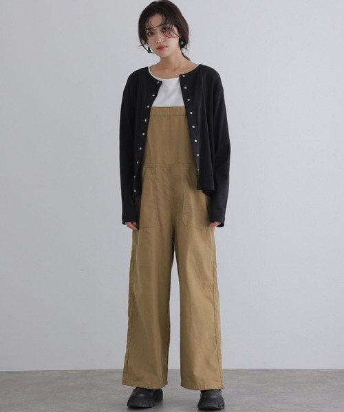 「ElegChic」 「LARU」オーバーオール M カーキ レディース_画像6