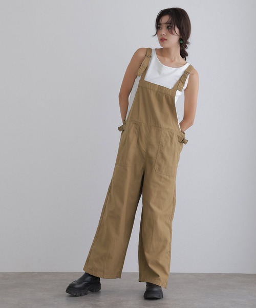 「ElegChic」 「LARU」オーバーオール M カーキ レディース_画像9