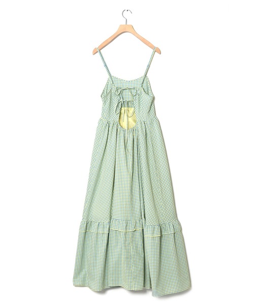 「w closet」 キャミソールワンピース FREE ブラック×ホワイト レディース_画像2