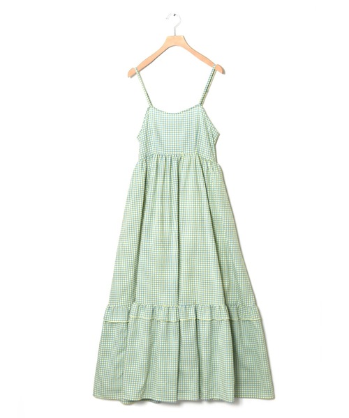 「w closet」 キャミソールワンピース FREE ブラック×ホワイト レディース_画像5