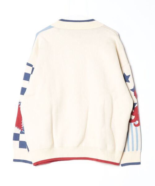 「HOOK」 ニットカーディガン X-LARGE ブルー レディース_画像2