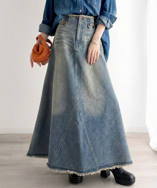 Java デニムスカート 「JaVaジャバコラボ」贅沢フリンジに一目惚れ