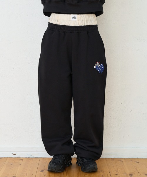 kaoyorinakami スウェットパンツ ジャージ rabbit layered sweatpants