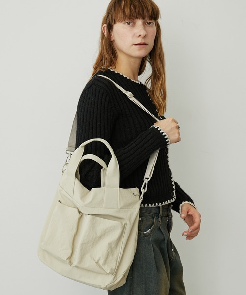 uyu. ショルダーバッグ バッグ 2way ショルダートート ナイロンバッグ