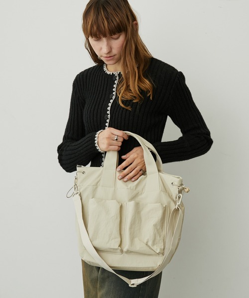 uyu. ショルダーバッグ バッグ 2way ショルダートート ナイロンバッグ