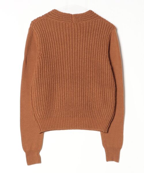 「EMODA」 長袖ニット FREE ブラウン レディース_画像2