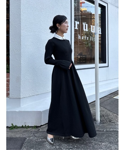 「titivate」 ニットワンピース - ブラック系その他 レディース_画像6