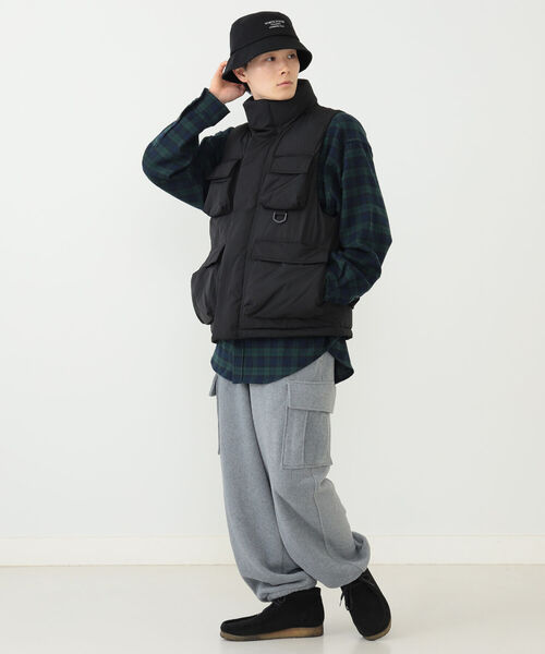 「BEAMS HEART」 ベスト LARGE ブラック メンズ_画像4