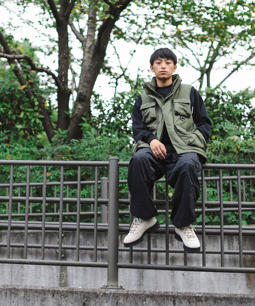 「BEAMS HEART」 ベスト LARGE ブラック メンズ_画像8