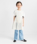 パンツ 裾フリンジフレアデニムパンツ キッズ ...の詳細画像4